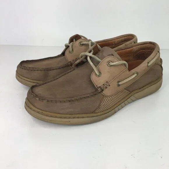 Leather TOMMY BAHAMA Clove With Sisal TB-238 BOAT DECK LOAFERS Shoes Men…